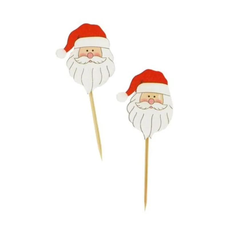 Cerf Dellier Tête de Père Noël sur pique (x50)