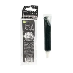 Cerf Dellier Tube gel décor pailleté noir