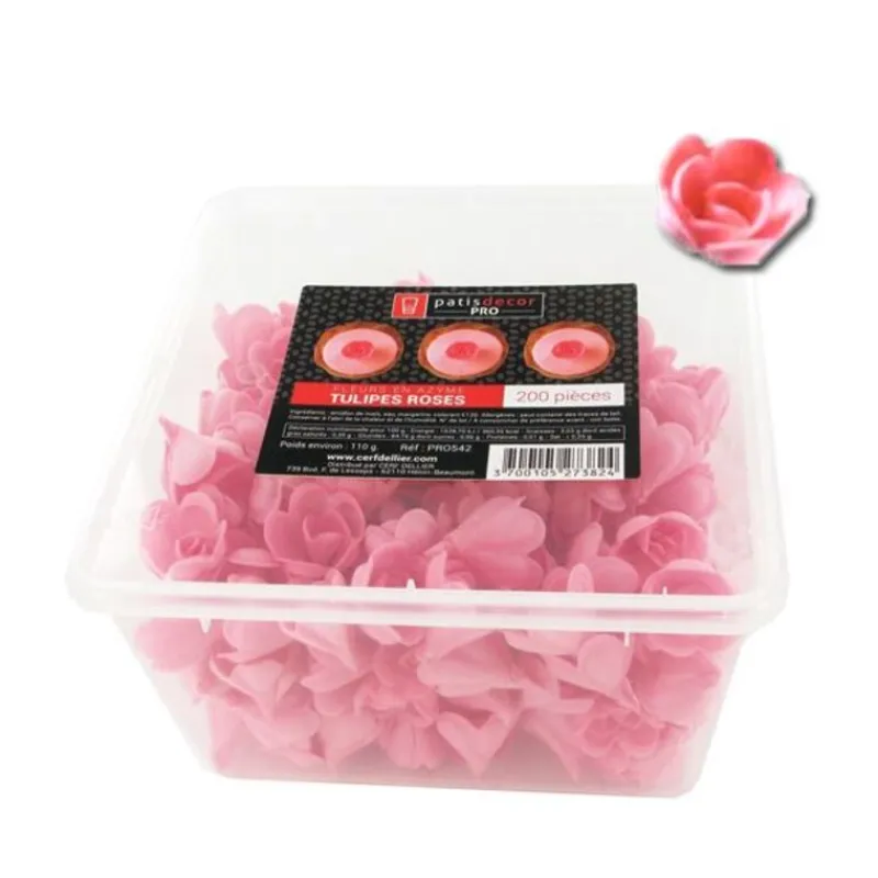 Cerf Dellier Tulipes roses en azyme (x200)