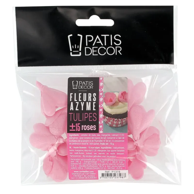 Cerf Dellier Tulipes roses en azyme (x15)